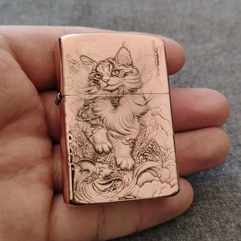 Vintage Collectible Lighters - Isqueiro a Gasolina de Cobre Vermelho