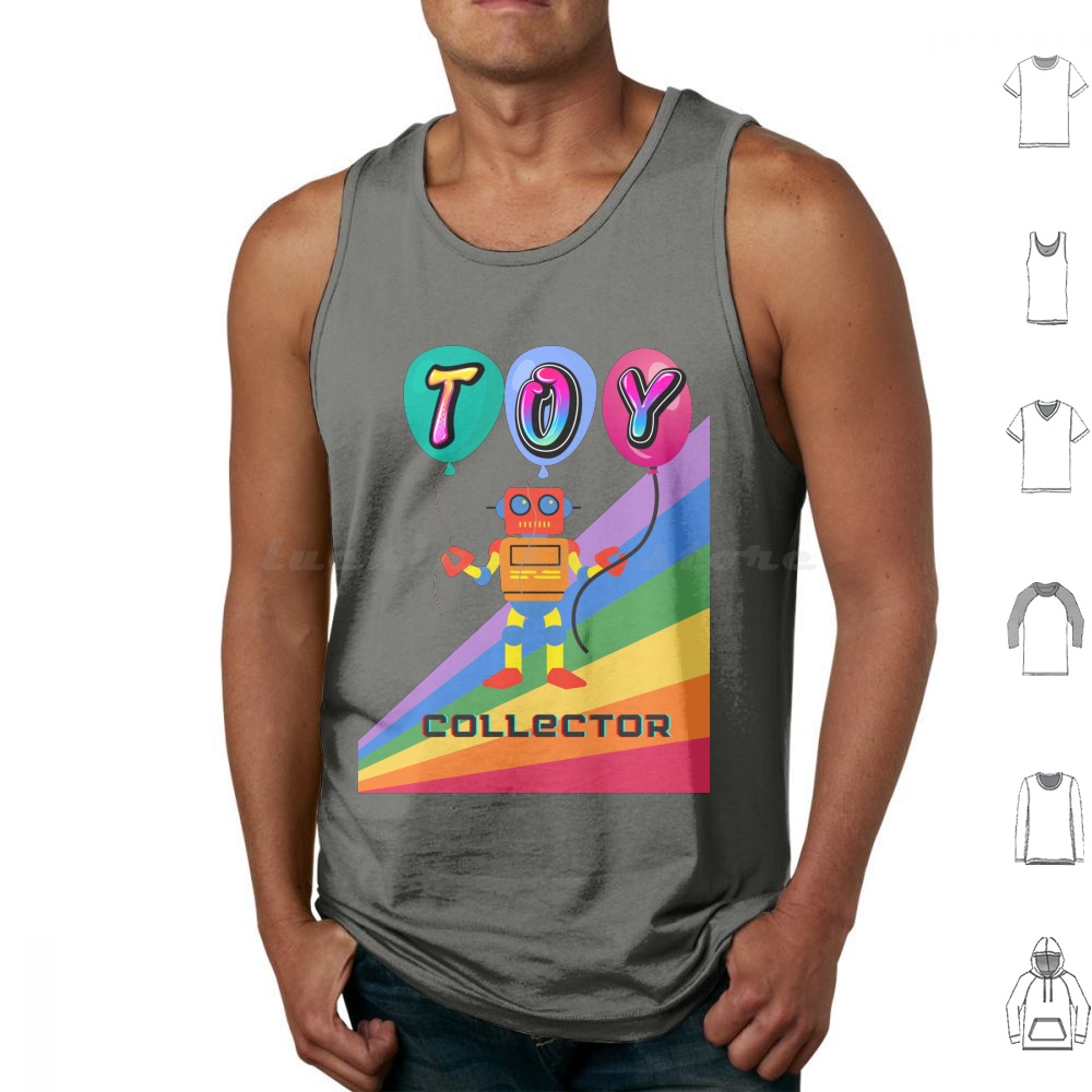 Vintage Collectible Figures - Camisetas Regatas de Algodão com Estampa