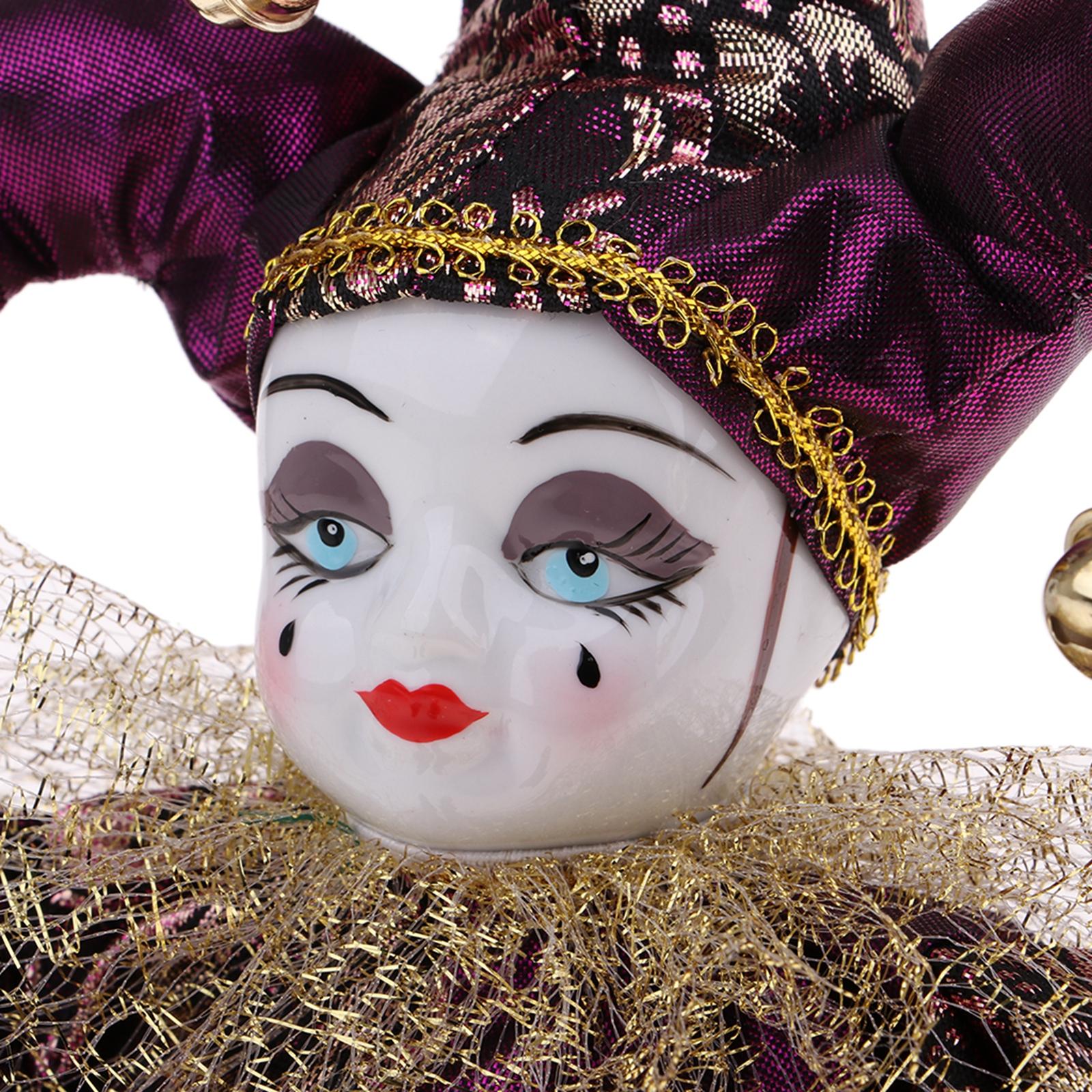 Vintage Collectible Clowns - Bonecas de Porcelana Estilo Italiano Palhaço