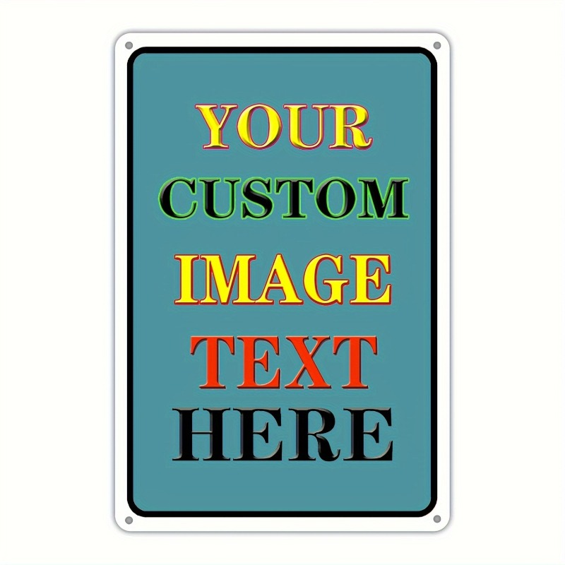 Vintage Collectible Plates - Placa de Ferro Retangular Personalizada com