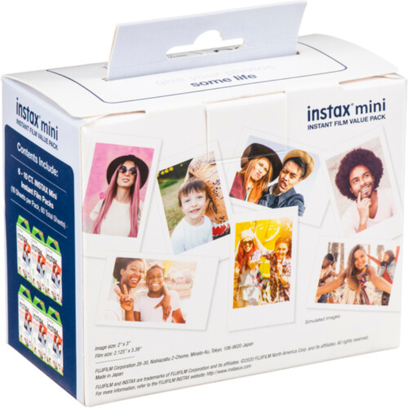 Super 8 Film Reel - 50/60 folhas fujifilm instax mini filme