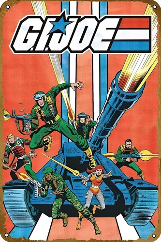 Gi Joe – Poster de tanque, pla - Vintage Collectible Tins avaliação e preço