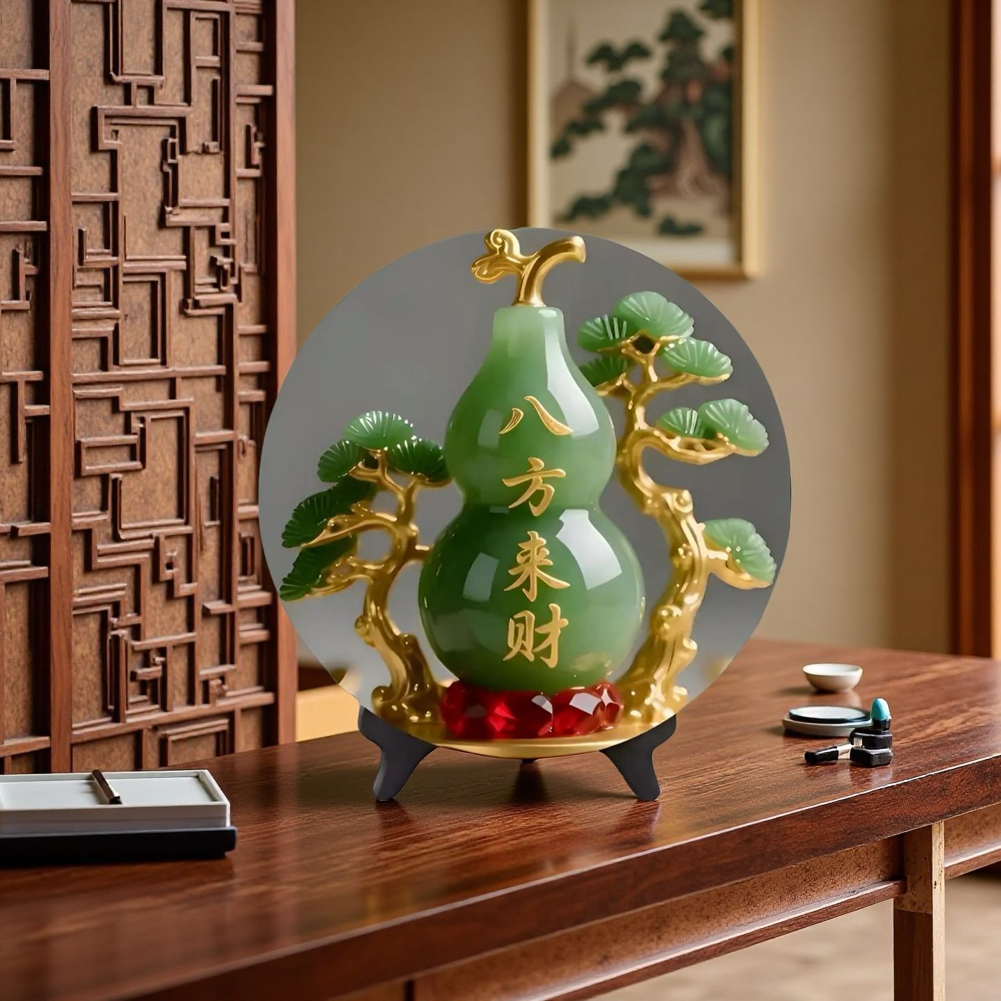 Estatueta de Cabaça de Jade Na - Vintage Collectible Furniture avaliação e preço