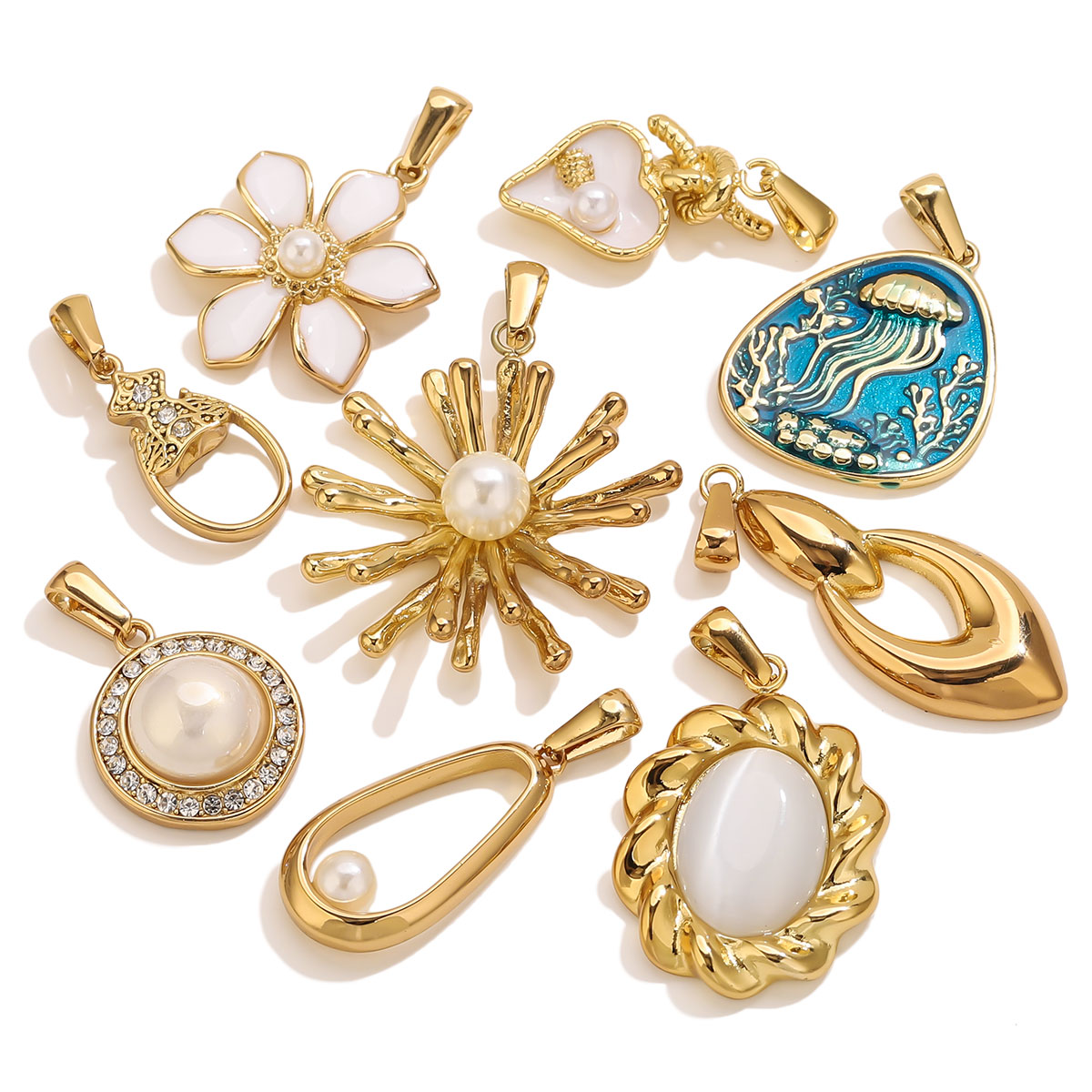 1 peça de pingente de flor em  - Vintage Jewelry Collection avaliação e preço