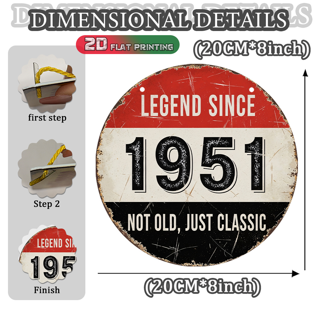 Placa de Alumínio Vintage 1951 - Vintage Collectible Plates avaliação e preço