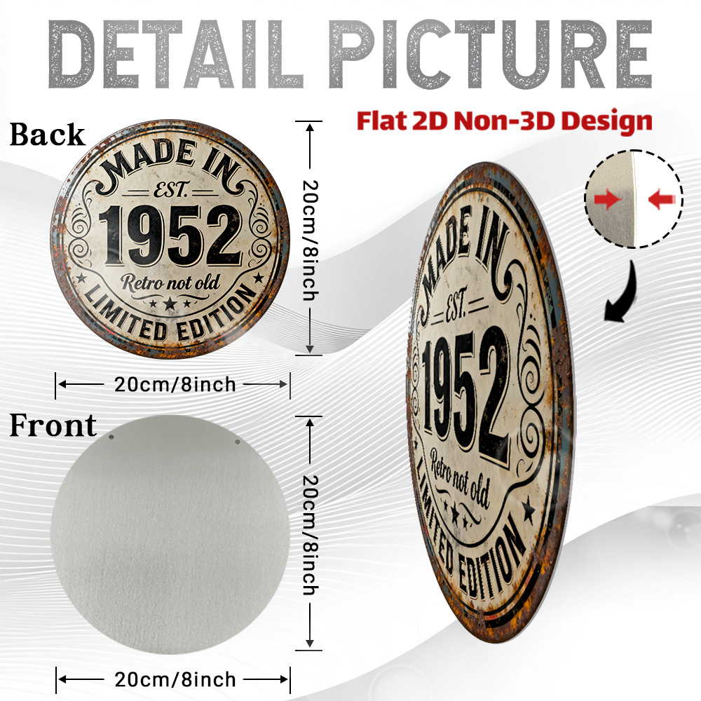 Placa de Metal Vintage 1952 Ed - Vintage Collectible Plates avaliação e preço