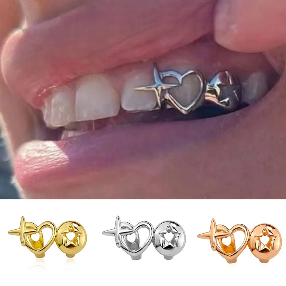 Punk hip hop oco coração dente - Vintage Jewelry Collection avaliação e preço