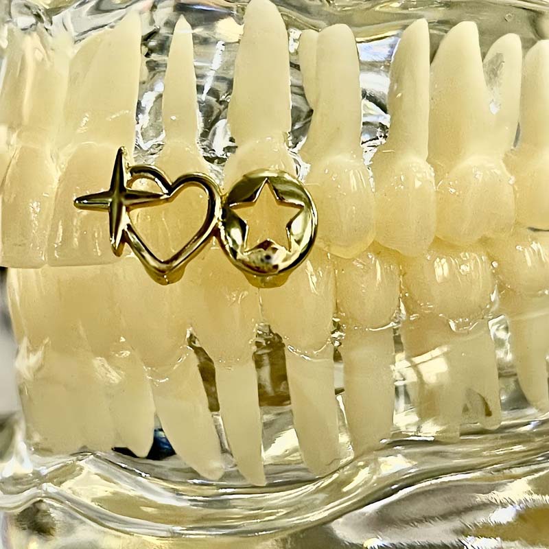 Punk hip hop oco coração dente - Vintage Jewelry Collection avaliação e preço