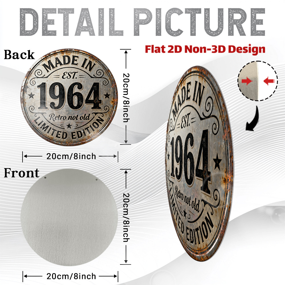 Placa de Metal Vintage 2D Plan - Vintage Collectible Plates avaliação e preço